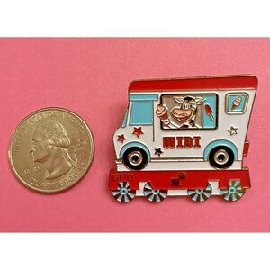 2011 Wisconsin Destination Imagination DI Lapel Hat Pin Ice Cream Truck Cow‎ NEW